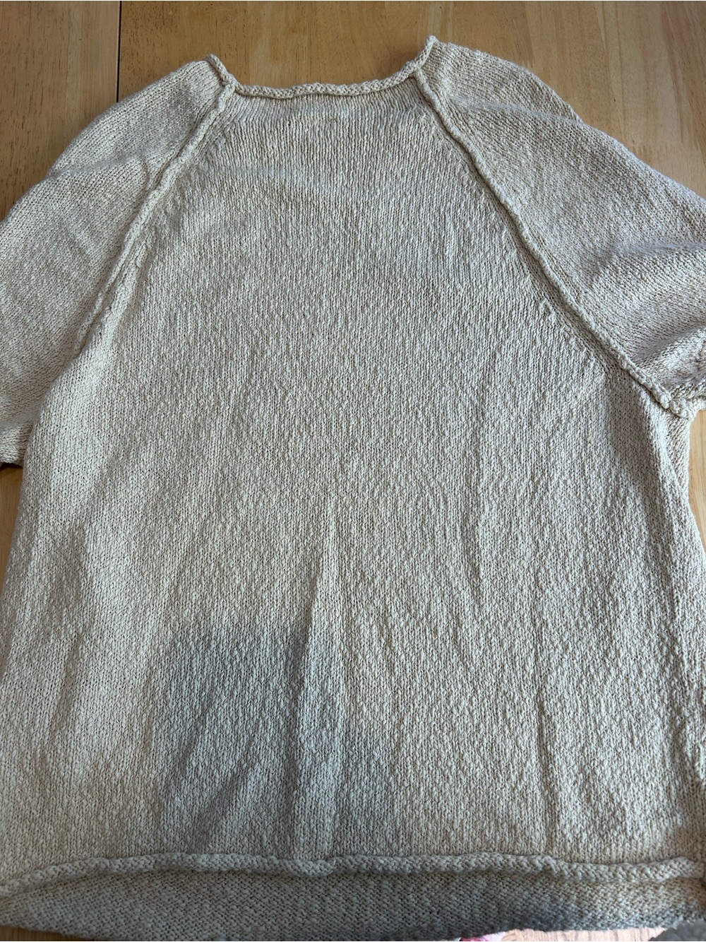 Pilcro Anthropologie Sunflower Knit Sweater Beige Floral Cottagecore Medium - Picture 4 of 4